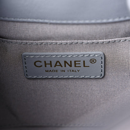 Chanel Lambskin Quilted CC Dweller Drawstring Bucket Bag Light Grey 6 of 9