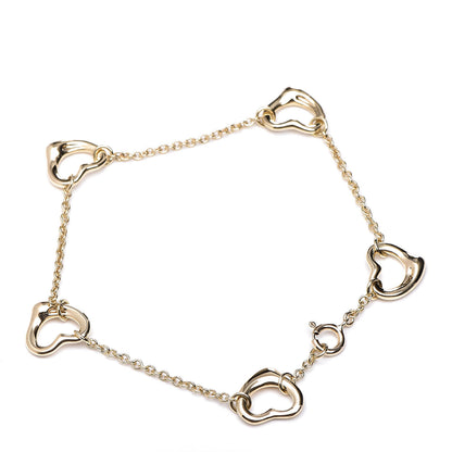 Tiffany 18K Yellow Gold Elsa Peretti 5 Open Heart Bracelet 3 of 4