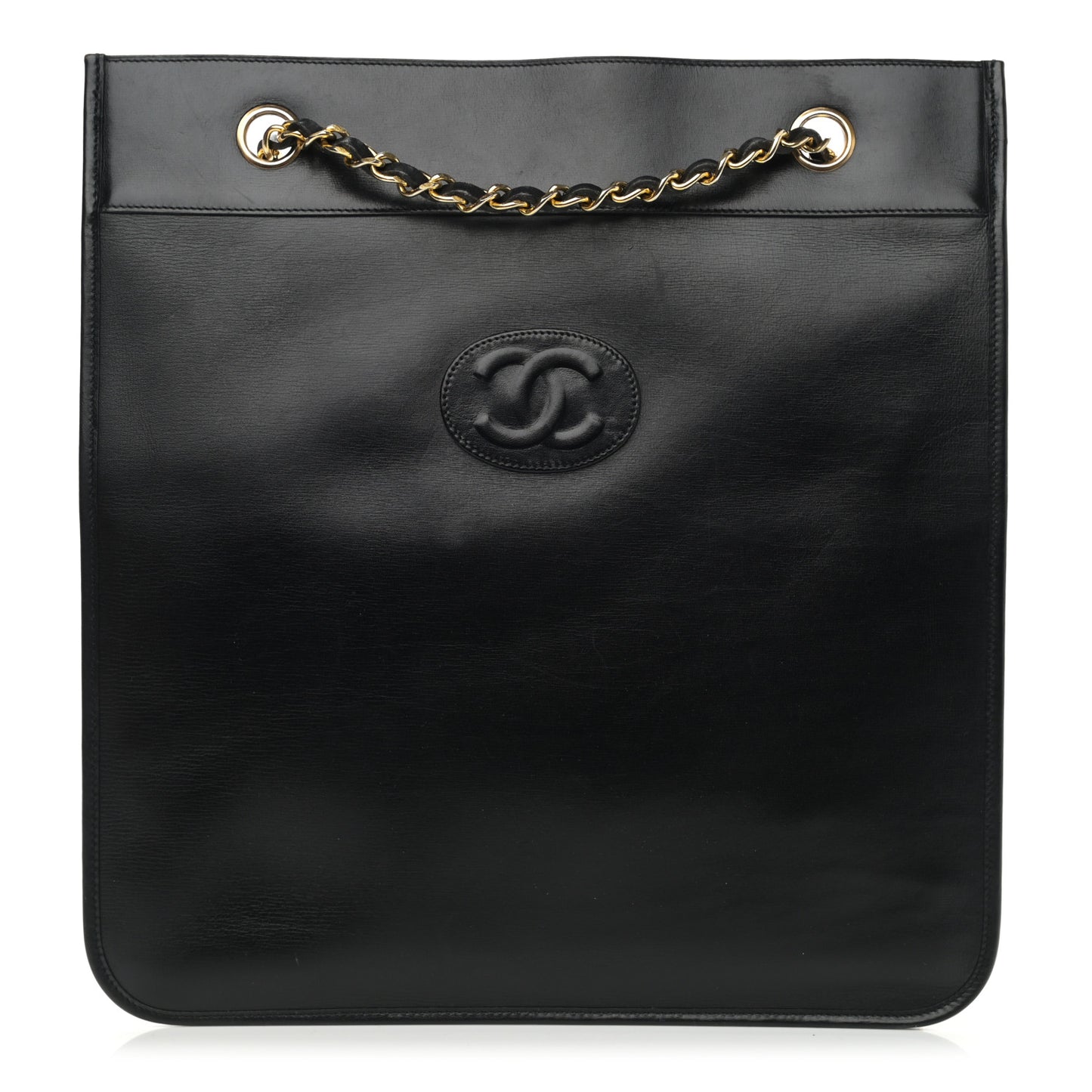 Lambskin CC Flat Tote Black