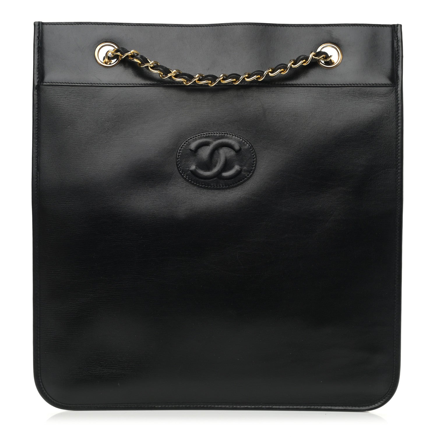 Chanel Lambskin CC Flat Tote Black 1 of 11