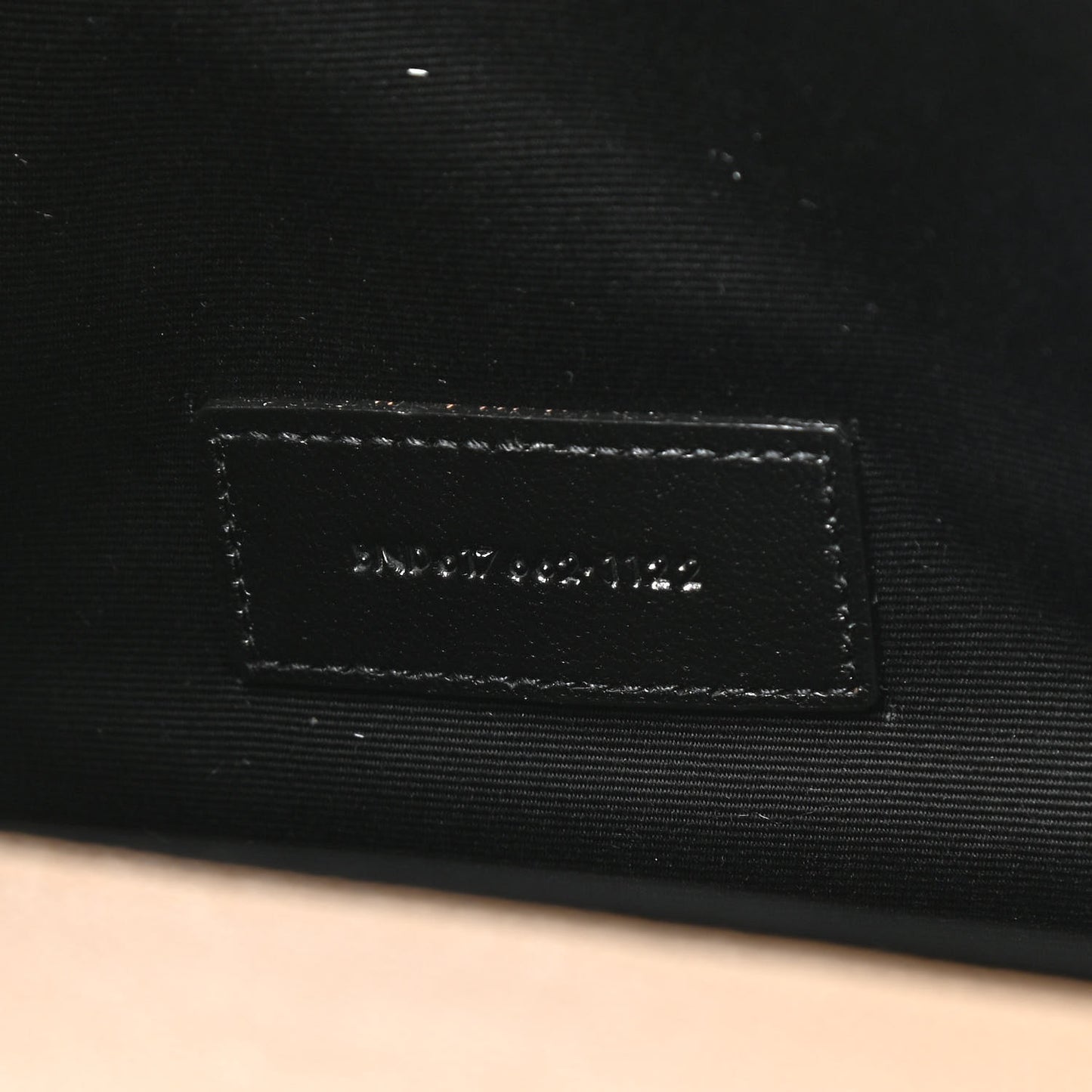 Grain De Poudre Matelasse Chevron Monogram Envelope Clutch Dark Beige