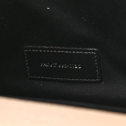 Saint Laurent Grain De Poudre Matelasse Chevron Monogram Envelope Clutch Dark Beige 7 of 8