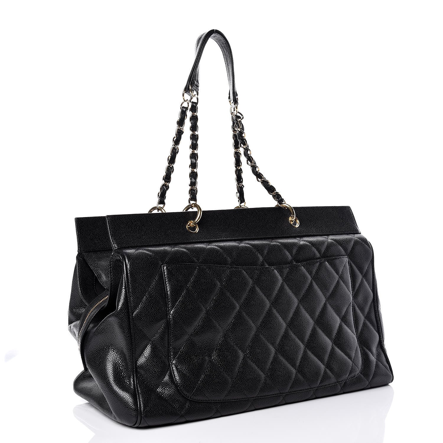Chanel Caviar Quilted CC Tote Black 3 of 14