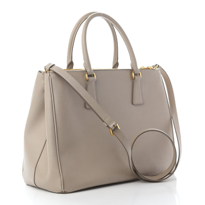 Prada Saffiano Medium Galleria Double Zip Tote Pomice 3 of 11