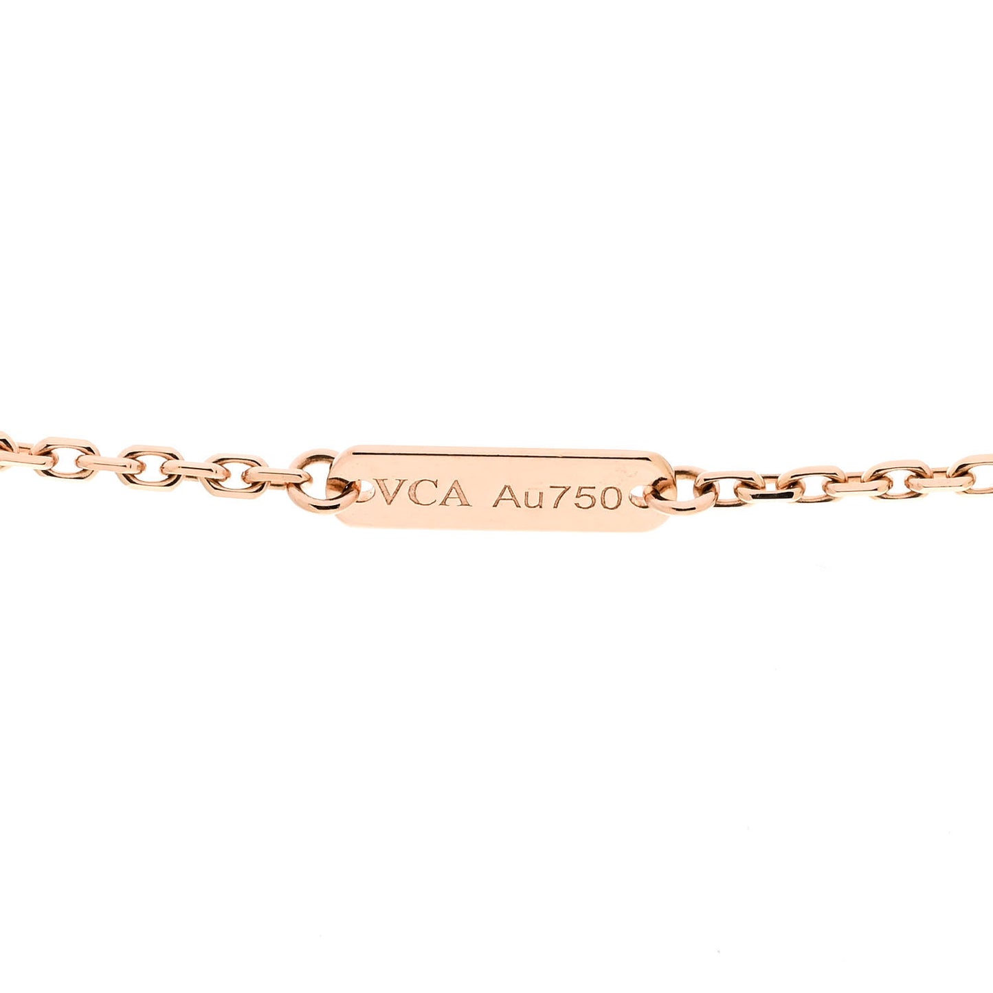 18K Rose Gold Diamond Vintage Alhambra Pendant Necklace