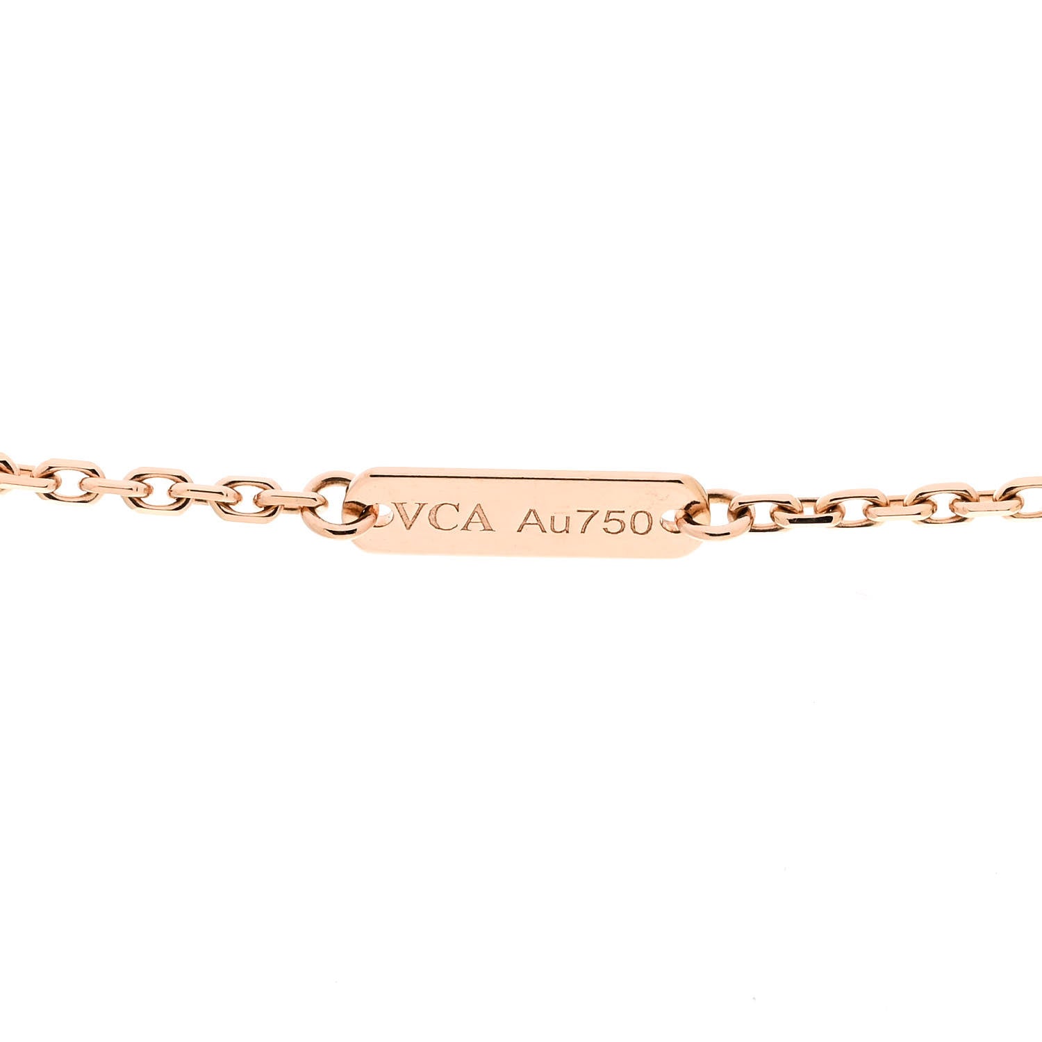 Van Cleef & Arpels 18K Rose Gold Diamond Vintage Alhambra Pendant Necklace 5 of 6