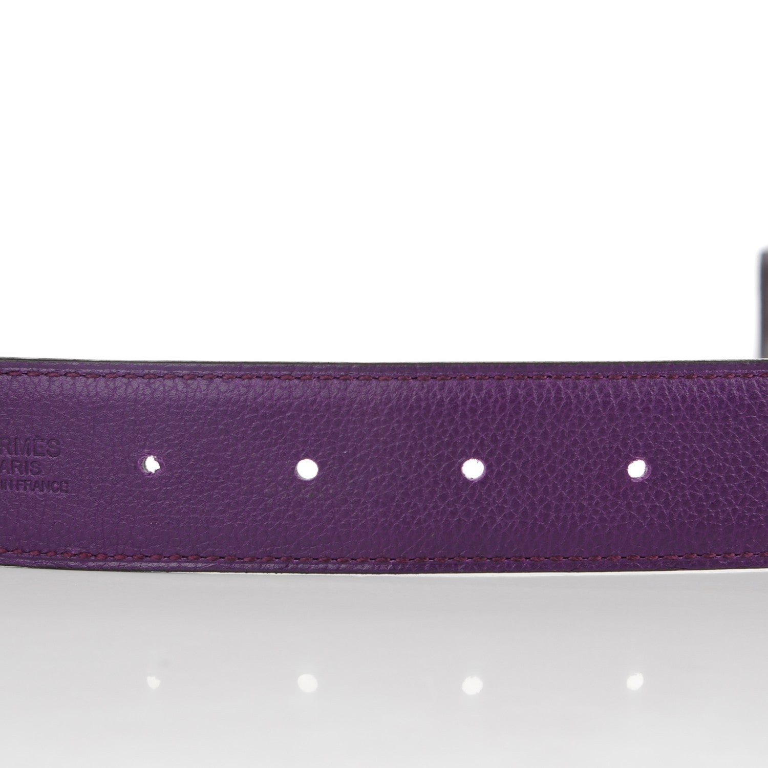 Hermes Box Evercolor 32mm Belt Strap 85 Raisin Ultraviolet 5 of 7