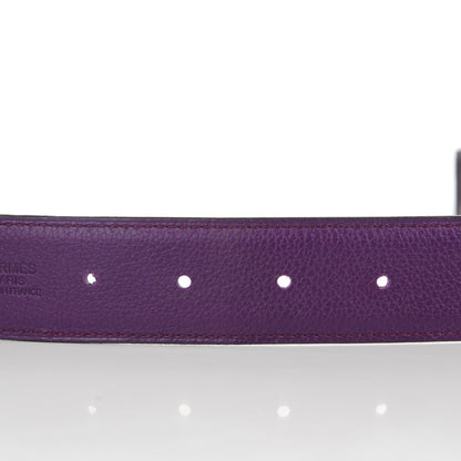 Hermes Box Evercolor 32mm Belt Strap 85 Raisin Ultraviolet 5 of 7