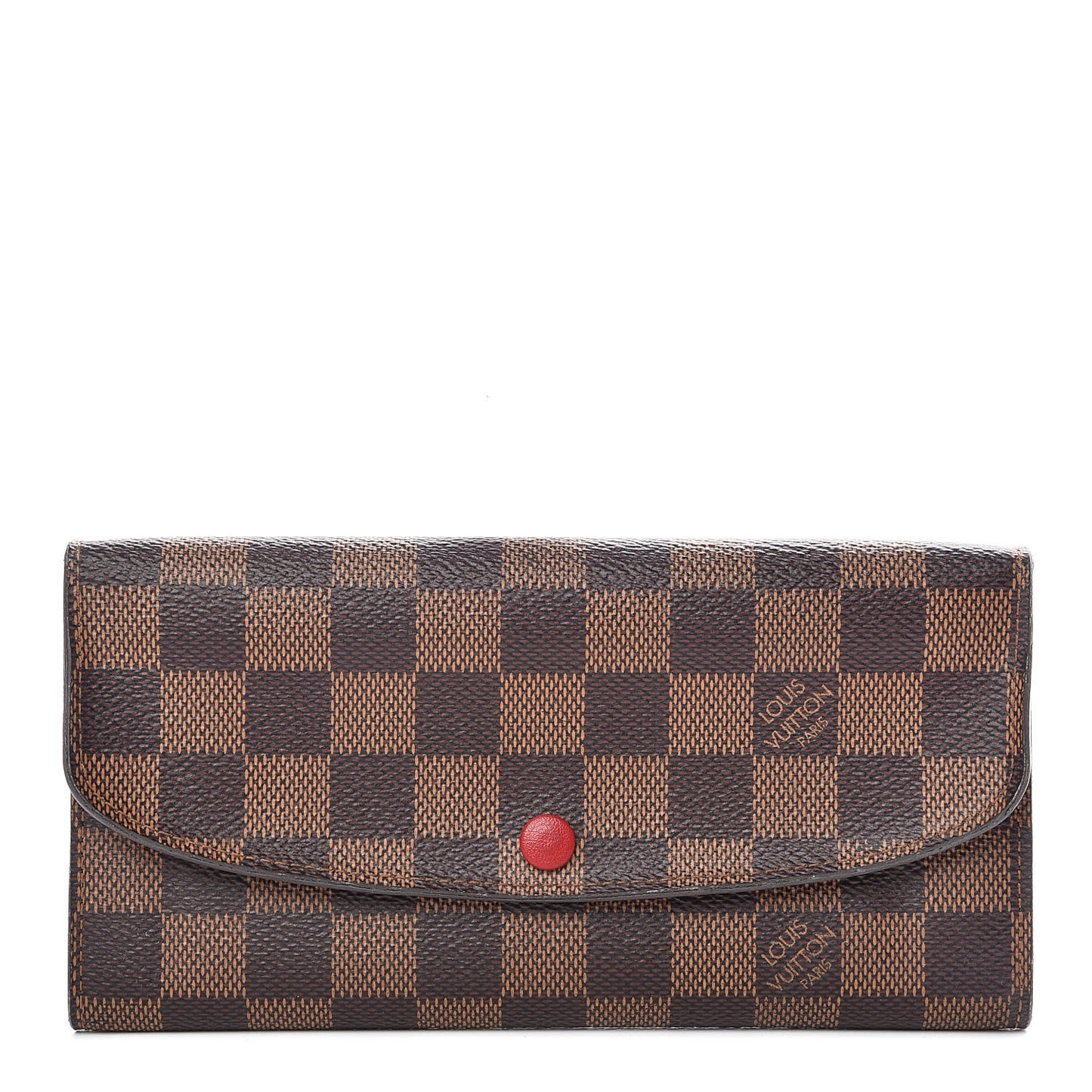 Damier Ebene Emilie Wallet Red