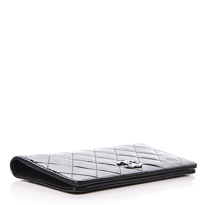 Chanel Patent Quilted Brilliant Yen Wallet Black 4 of 9
