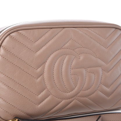 Gucci Calfskin Matelasse Small GG Marmont Chain Shoulder Bag Taupe 10 of 11