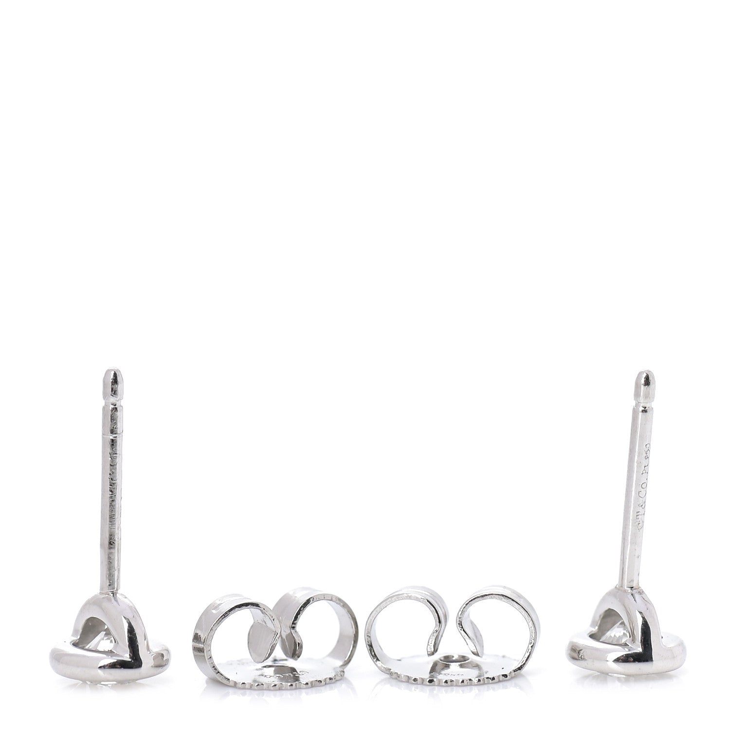 Tiffany Platinum Diamond .34ctw Elsa Peretti Diamonds By The Yard Earrings 3 of 5