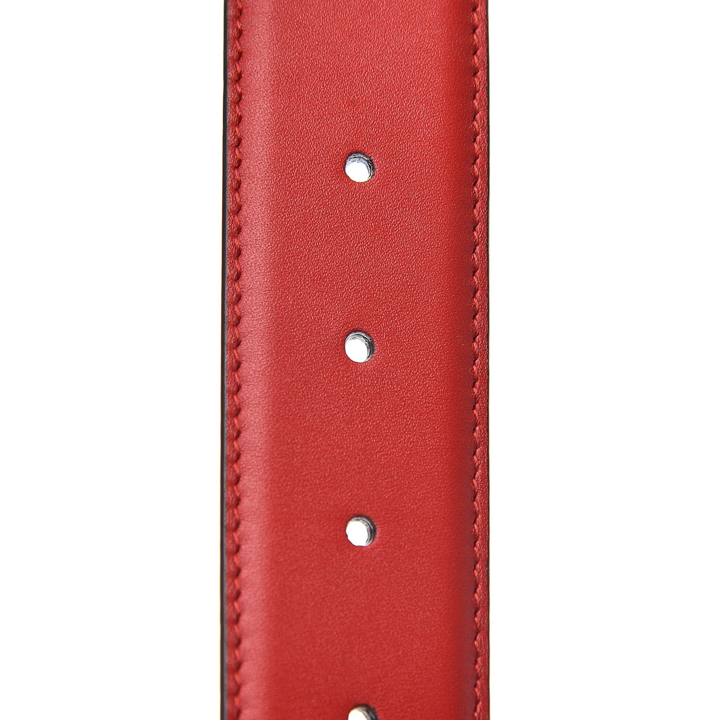 Moon Calfskin Interlocking G 37mm Belt 95 38 Vibrant Red