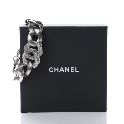 Chanel Crystal CC Chain Link Bracelet Grey 6 of 6