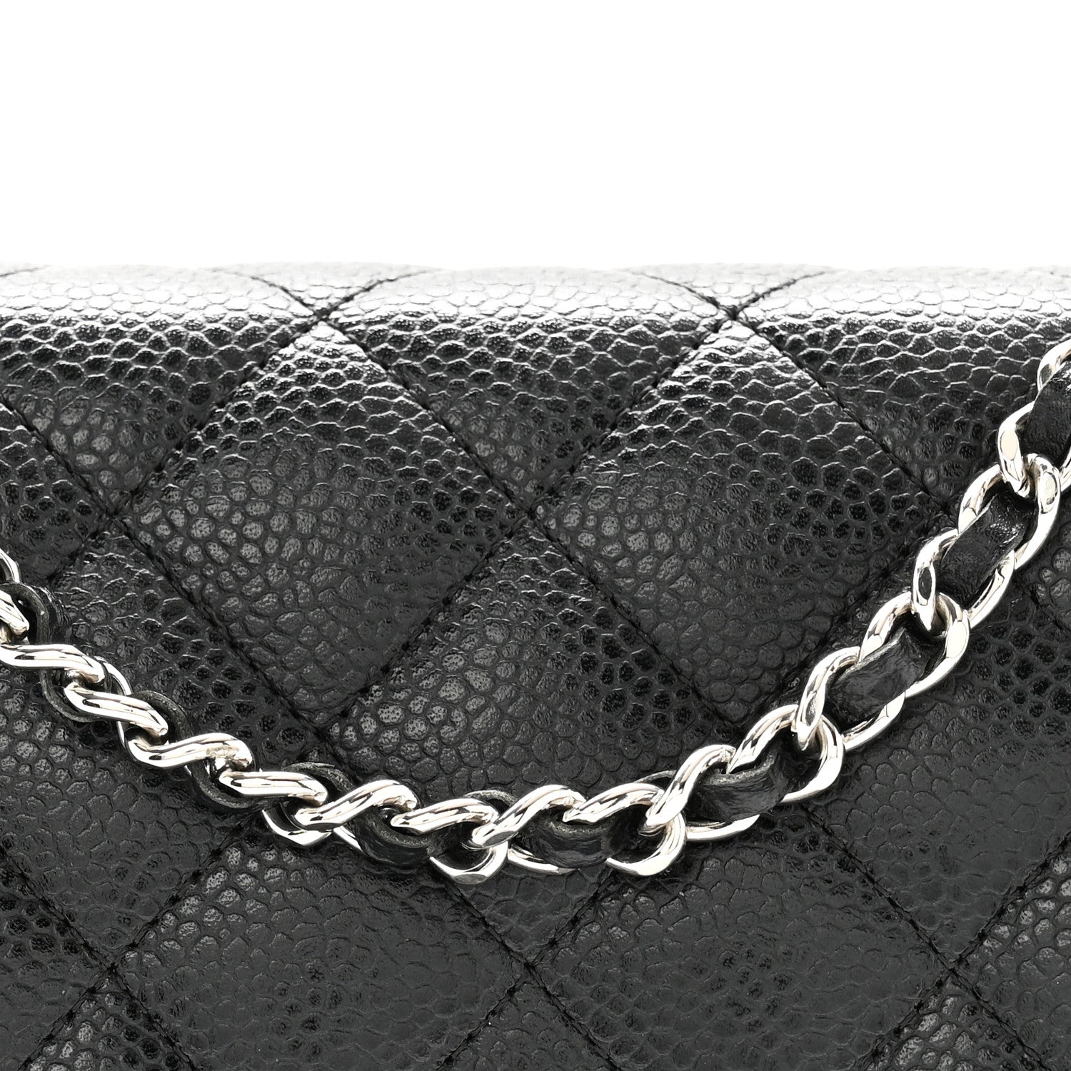 Chanel Caviar Quilted Wallet on Chain WOC Black 9 of 11