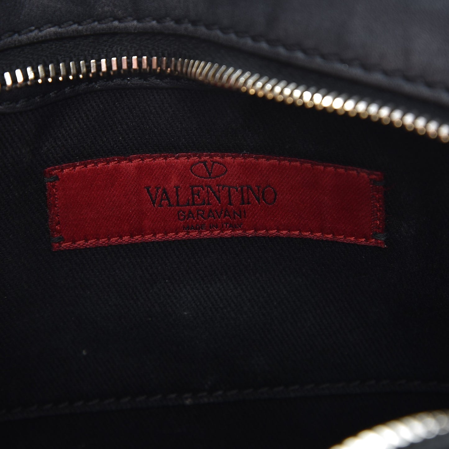 Calfskin Rockstud Camera Crossbody Bag Black