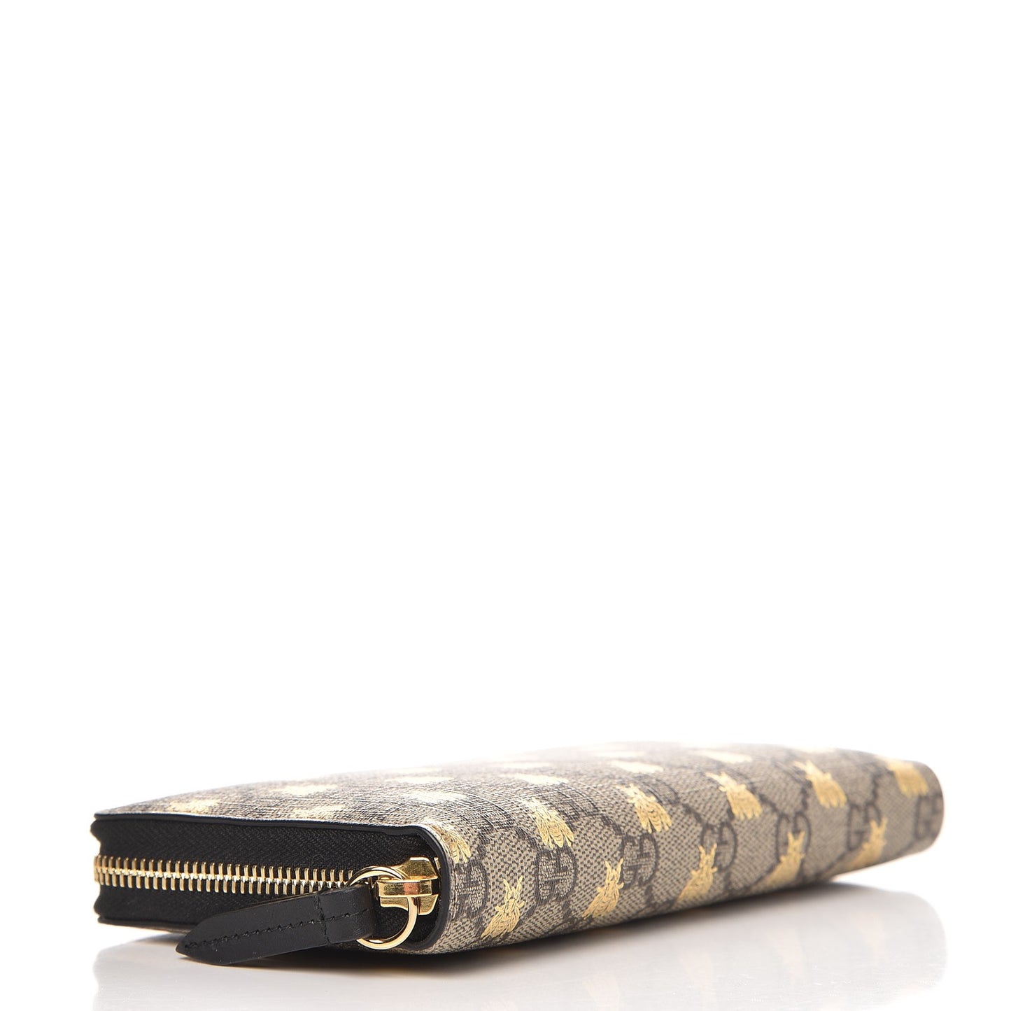 GG Supreme Monogram Bees Zip Around Wallet