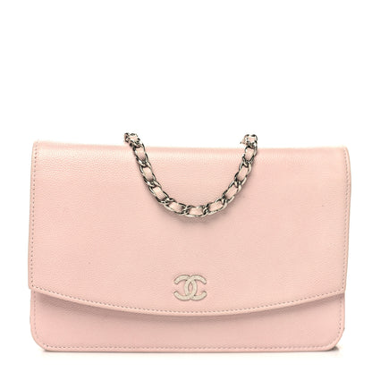 Chanel Caviar Sevruga Wallet on Chain WOC Pink 1 of 12