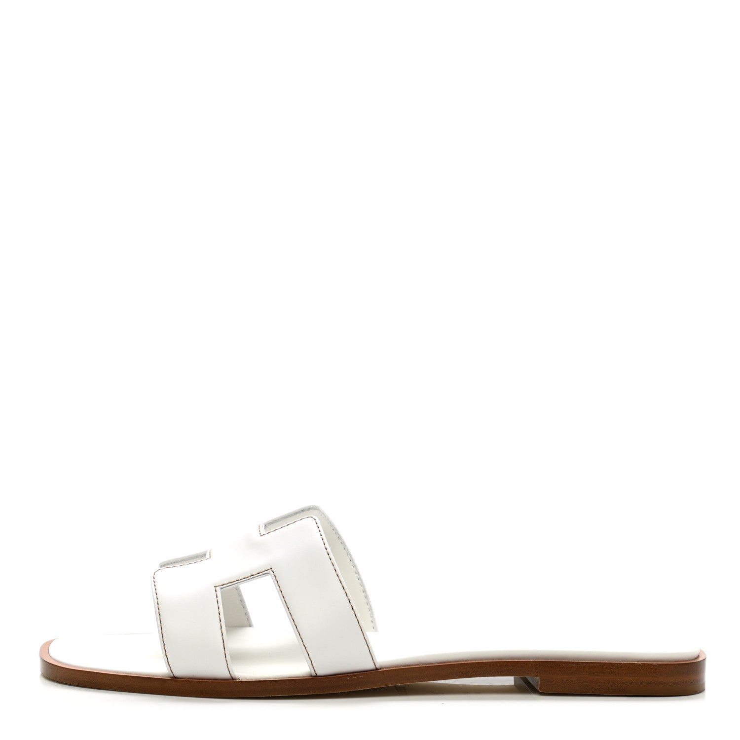 Hermes Box Calfskin Oran Sandals 39.5 White 1 of 9