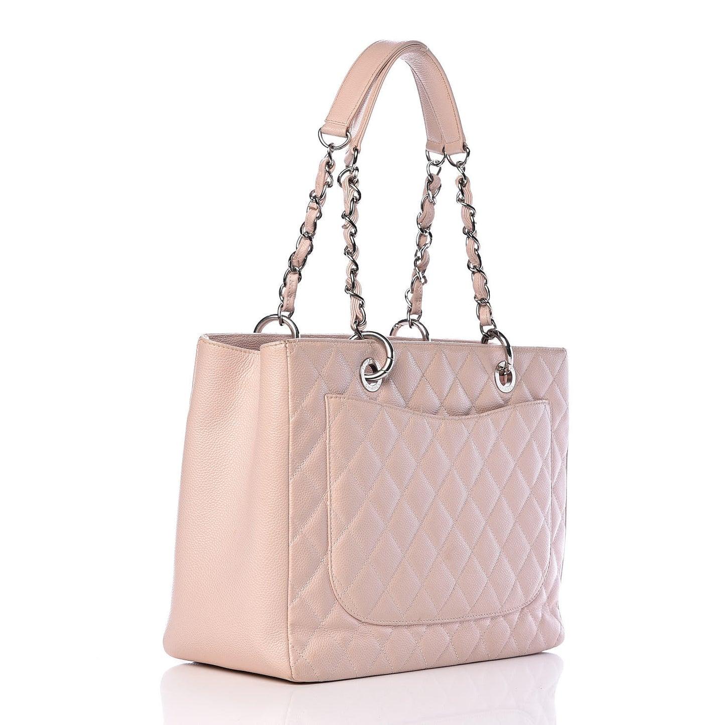 Caviar Quilted Grand Shopping Tote GST Light Pink