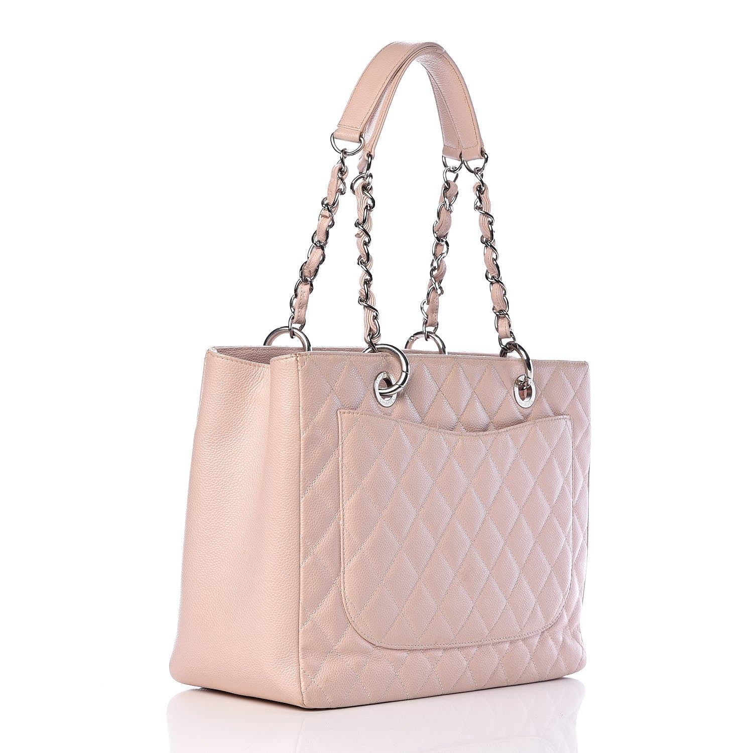 Chanel Caviar Quilted Grand Shopping Tote GST Light Pink 3 of 12