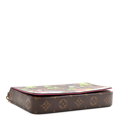 Louis Vuitton Monogram 2021 Christmas Animation Hollywood Pochette Felicie Chain Wallet Fuchsia 4 of 9