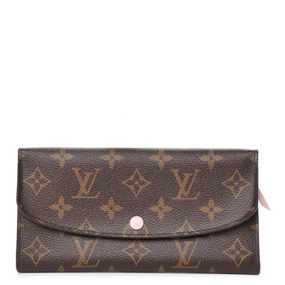 Louis Vuitton Monogram Emilie Wallet Rose Ballerine 1 of 8