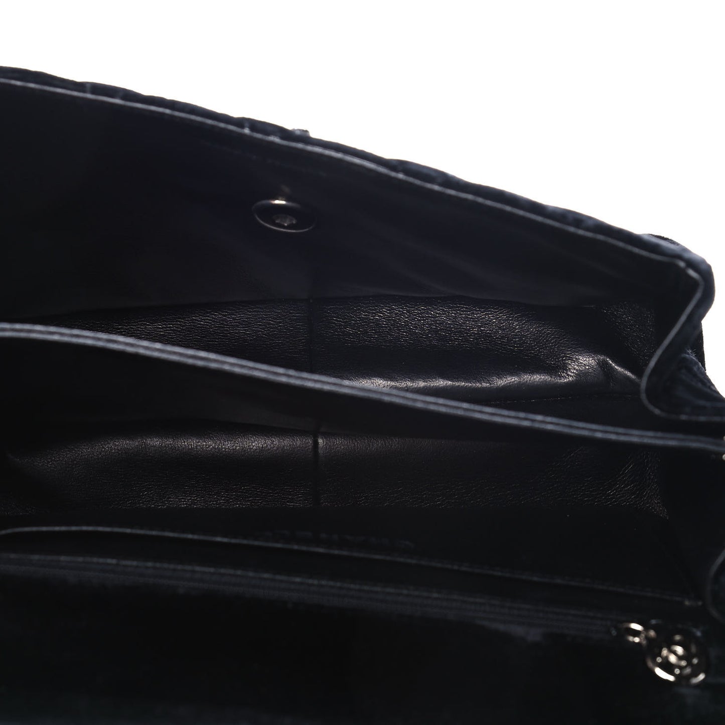 Velvet Quilted Shoulder Bag Black