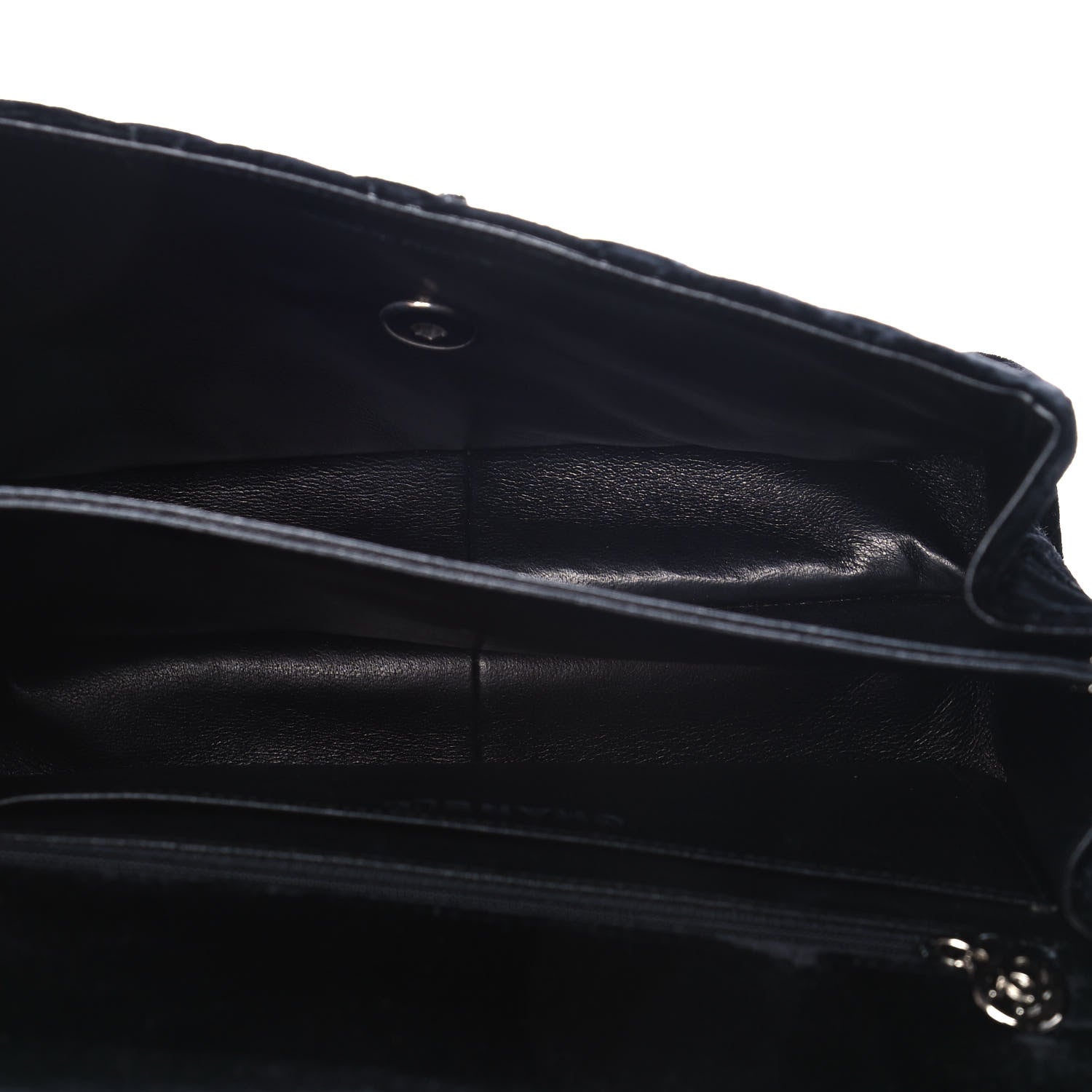Chanel Velvet Quilted Shoulder Bag Black 5 of 12