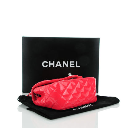 Chanel Patent Quilted Mini Square Flap Pink 4 of 8