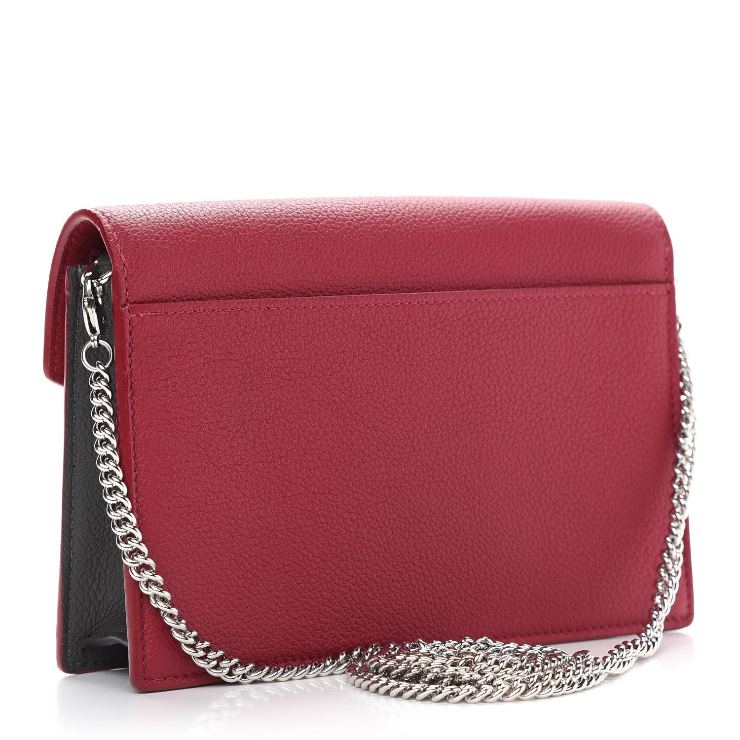 Louis Vuitton Calfskin My Lockme Chain Pochette Lie De Vin Etain Creme 2 of 7