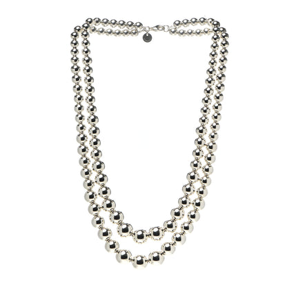 Tiffany Sterling Silver HardWear Graduated Ball Two-Row Necklace 3 of 6
