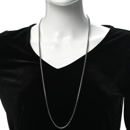David Yurman Sterling Silver 14K Yellow Gold 3.6mm Medium Box Chain Necklace 32" 2 of 4