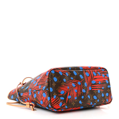 Louis Vuitton Monogram Jungle Dots Neo Neverfull MM Coquelicot Denim 5 of 10