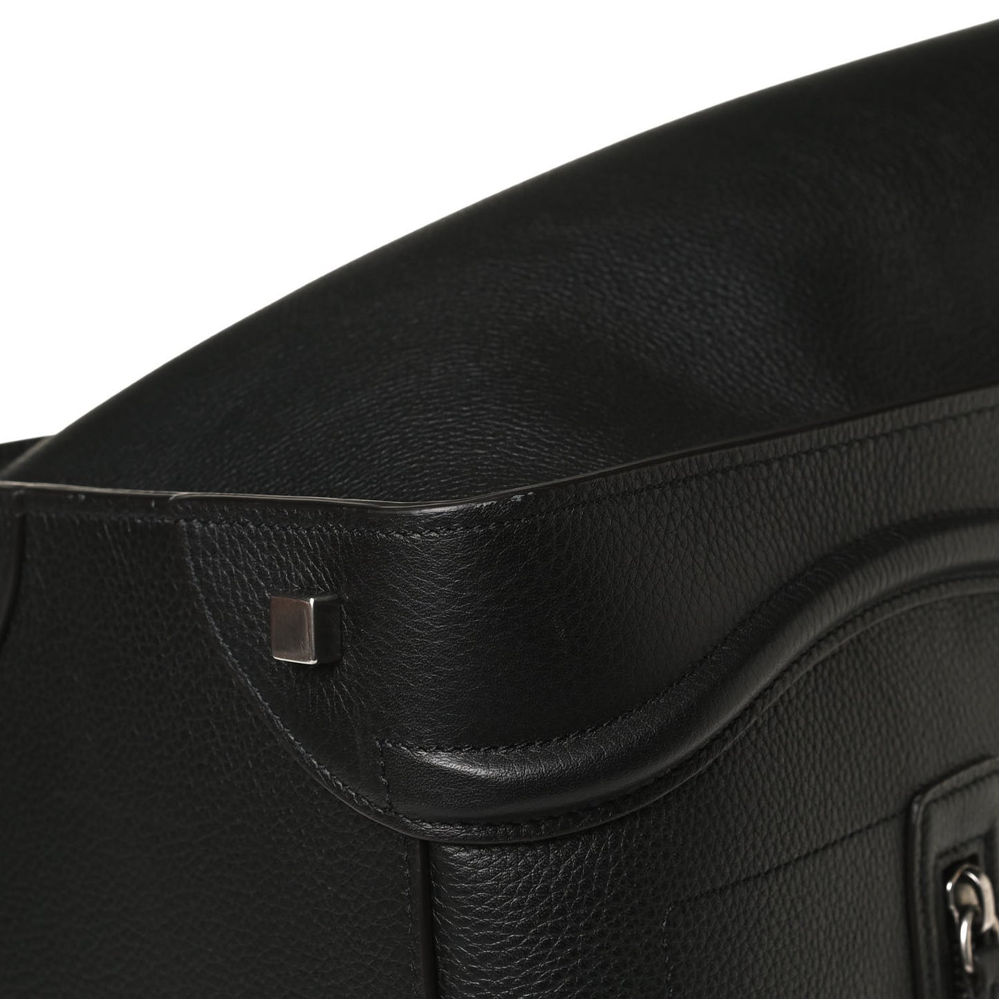 Drummed Calfskin Mini Luggage Black