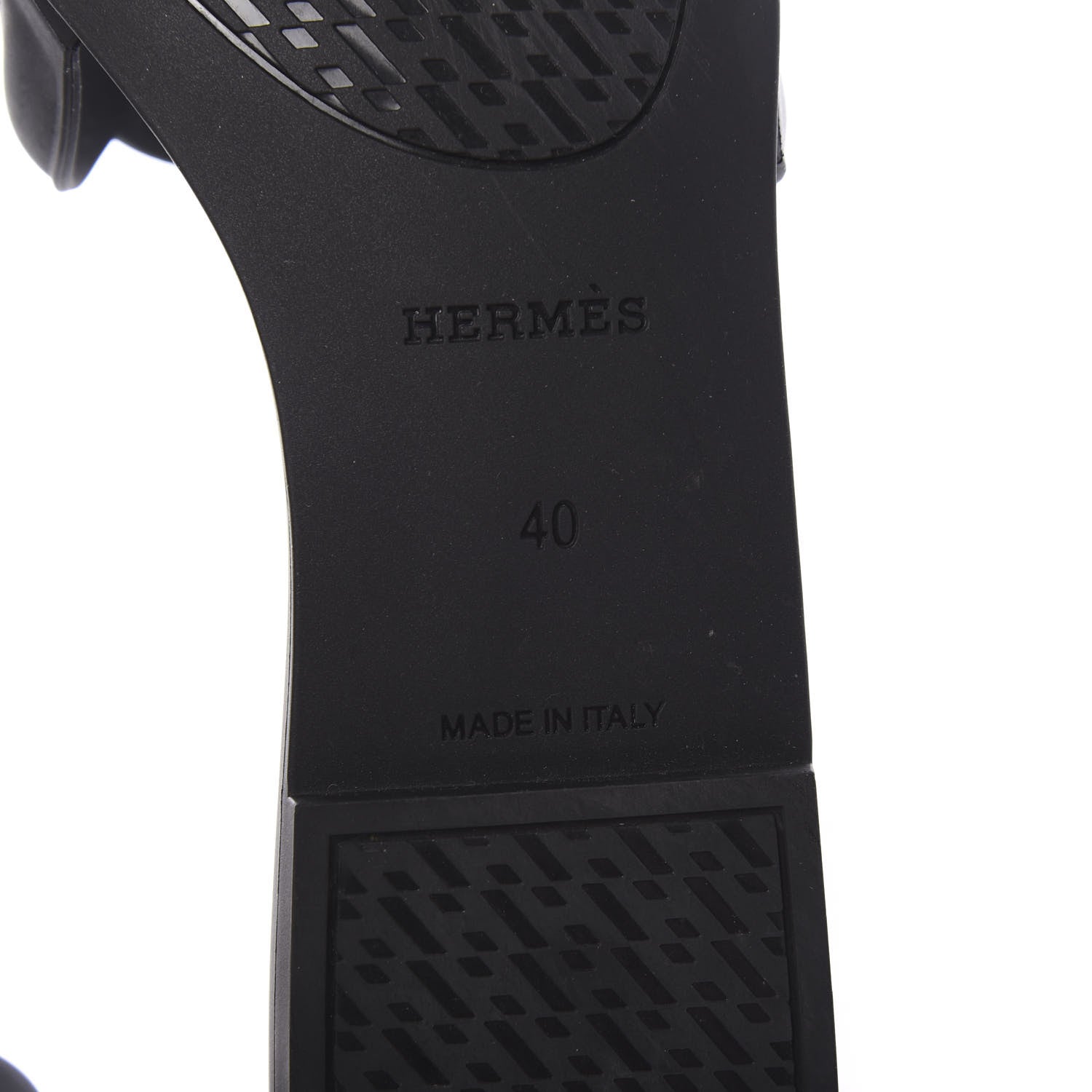 Hermes Rubber Aloha Sandals 40 Black 7 of 7