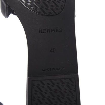Hermes Rubber Aloha Sandals 40 Black 7 of 7