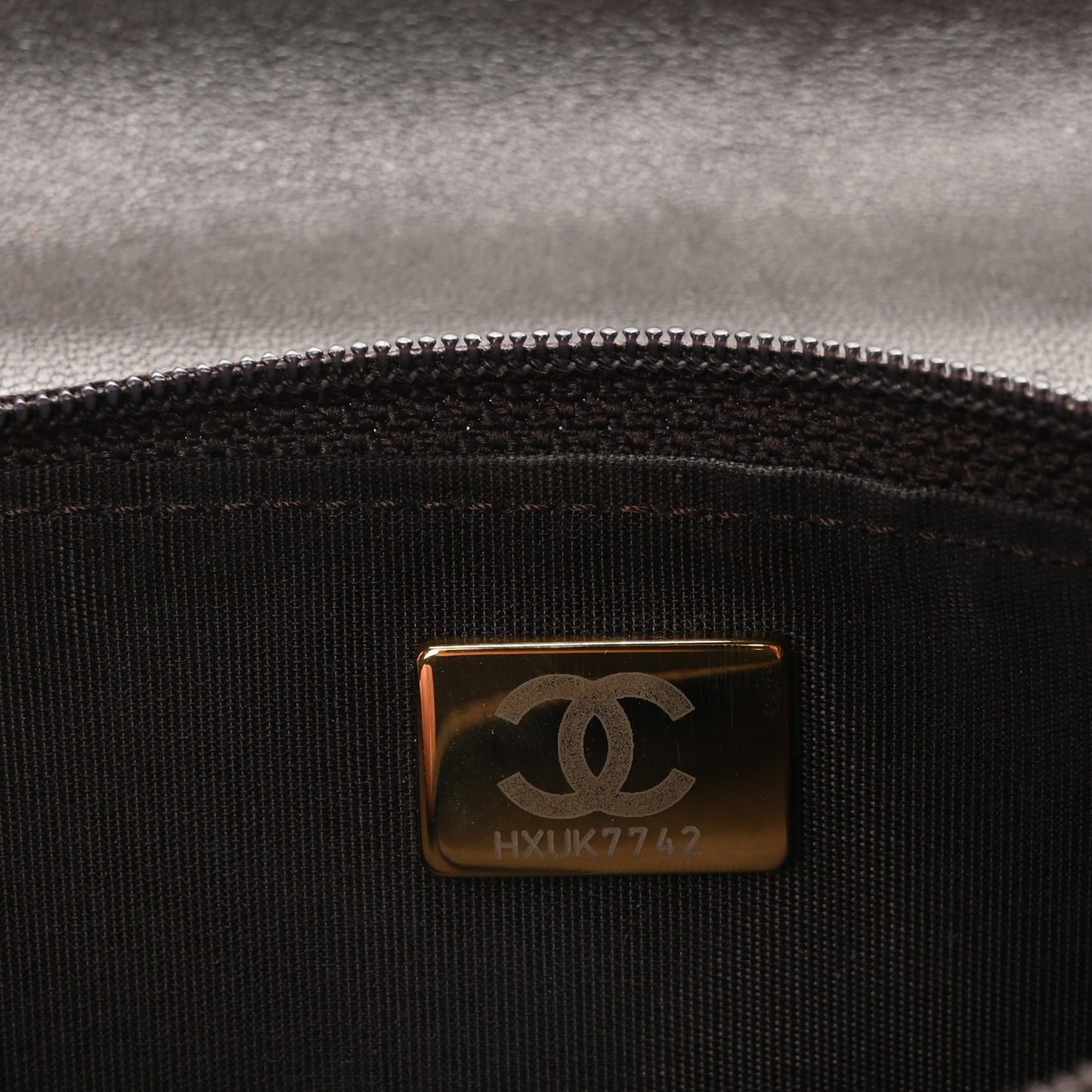 Lambskin Quilted Chanel 19 Wallet On Chain WOC Dark Brown