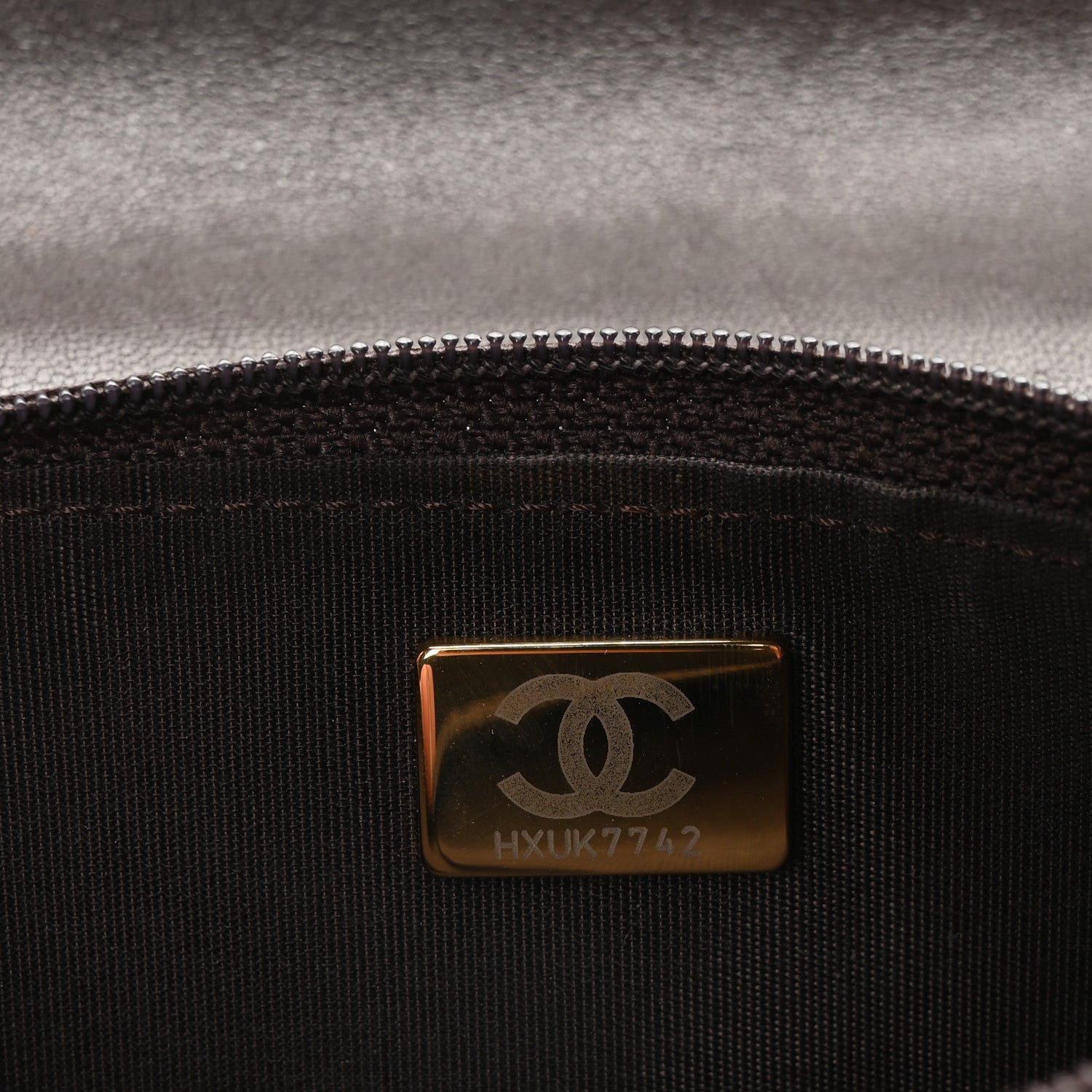 Chanel Lambskin Quilted Chanel 19 Wallet On Chain WOC Dark Brown 7 of 10