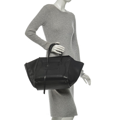 Celine Supple Calfskin Medium Phantom Luggage Black 2 of 8