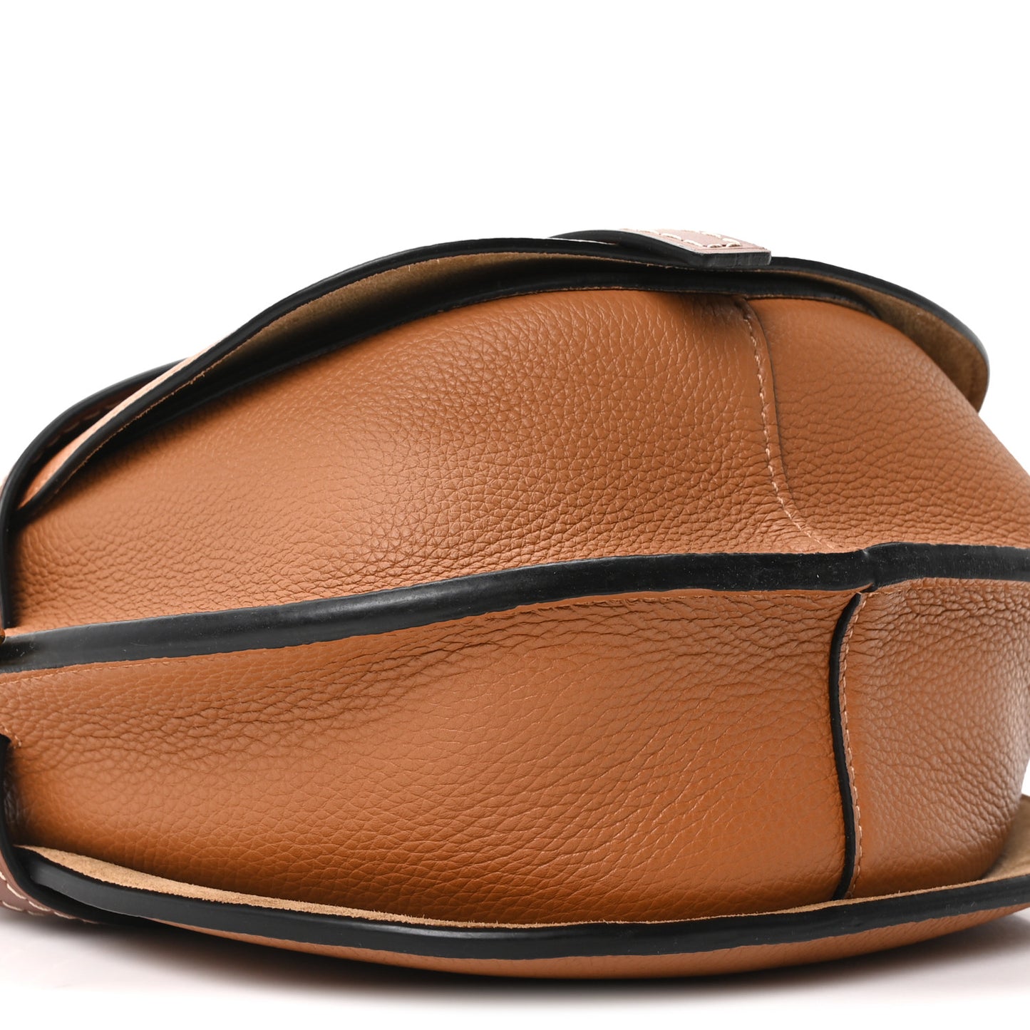 Grained Calfskin Small Gate Crossbody Bag Caramel Pecan