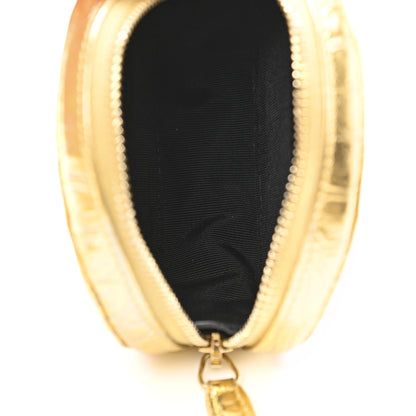 Chanel Metallic Calfskin Crocodile Embossed Cocodile Zip Around Classic Coin Purse Gold 5 of 7