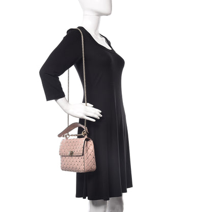 Valentino Garavani Nappa Medium Rockstud Spike Shoulder Bag Water Rose 2 of 9