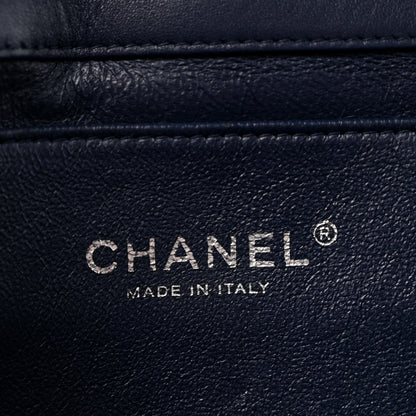Chanel Lambskin Quilted Clutch with Chain Flap Navy 6 of 12