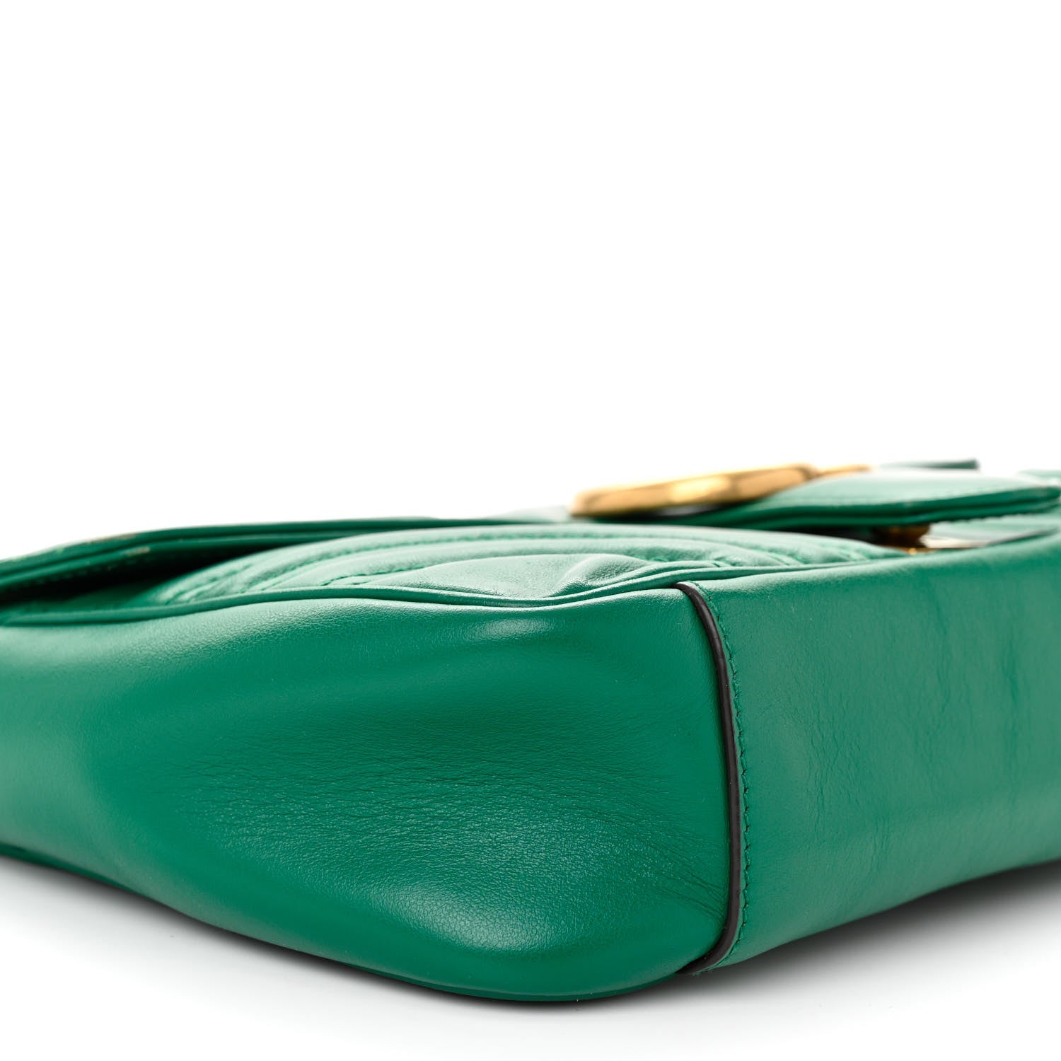 Gucci Calfskin Matelasse Small GG Marmont Shoulder Bag Emerald Green 9 of 14