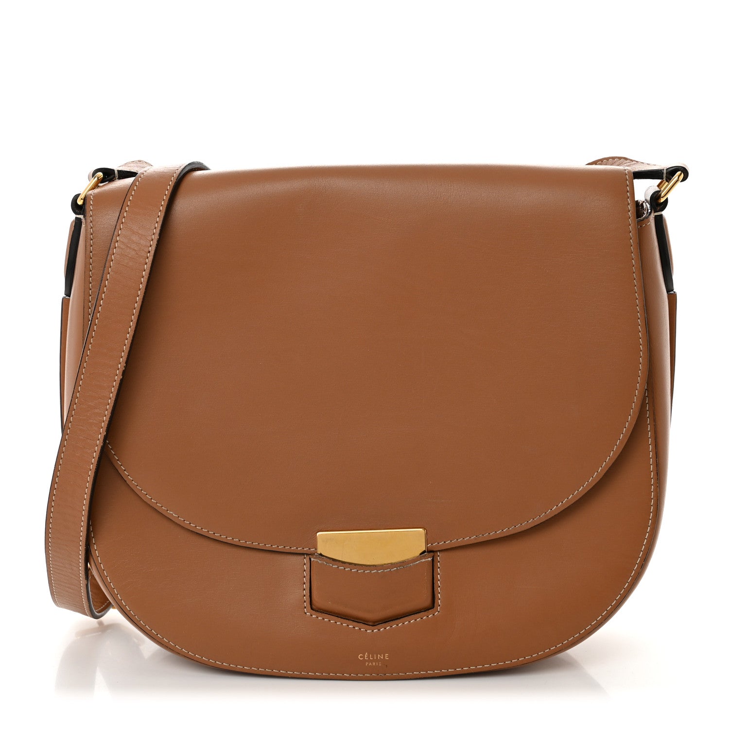 Celine Supersoft Calfskin Medium Trotteur Tan 1 of 13