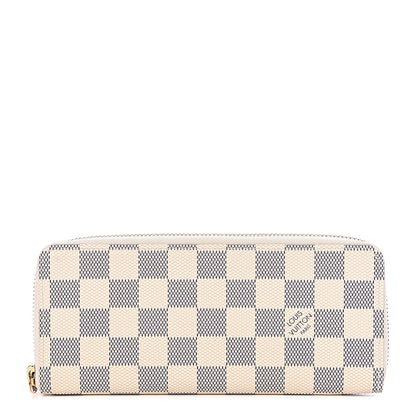 Louis Vuitton Damier Azur Clemence Wallet Rose Ballerine 1 of 8