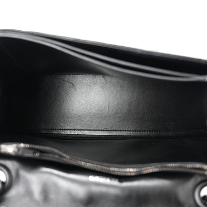 Balenciaga Crushed Calfskin Quilted Matte Black Hardware Medium Crush Chain Bag Black 5 of 10