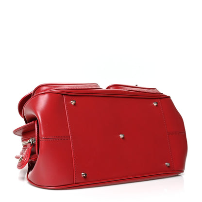 Christian Dior Calfskin Frame Pocket Satchel Red 4 of 14