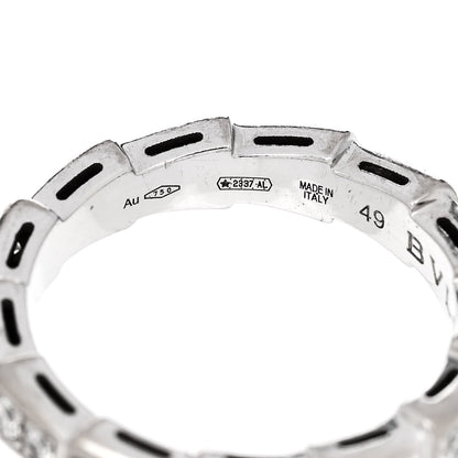 Bulgari 18K White Gold Diamond Serpenti Viper Band Ring 49 5 5 of 7
